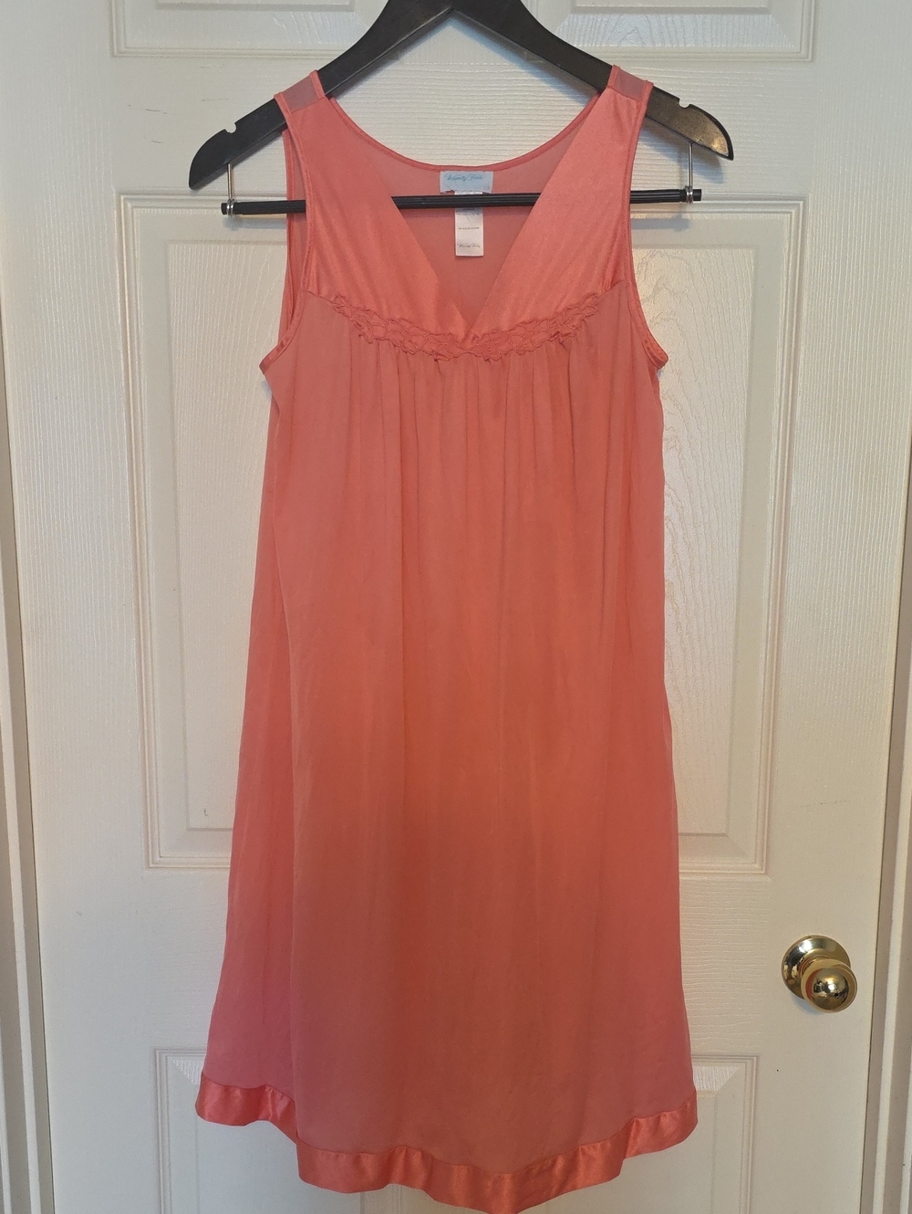 Vanity Fair Coral Sleeveless Chemise Nightgown